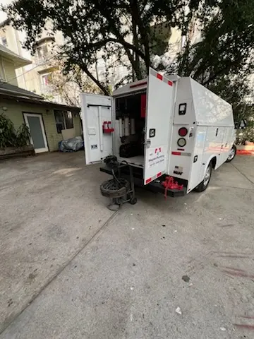 Magnet Plumbing service vehicle on-site for Water Heater Repair in Sawtelle
